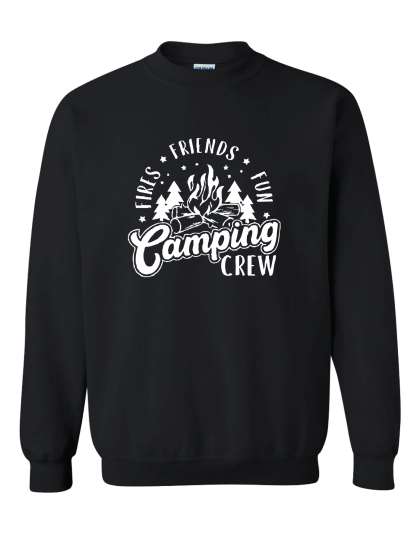 Camping Crew -Fire - Friends - Fun  - Crewneck Sweatshirt