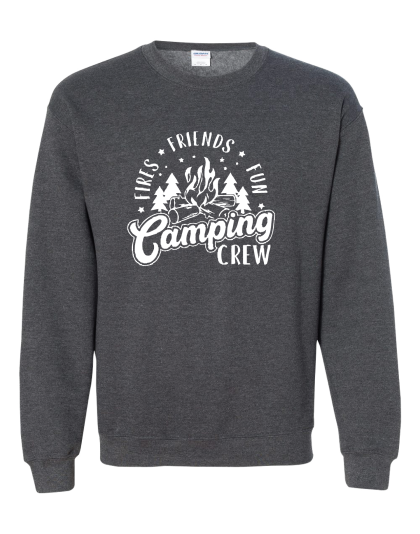Camping Crew -Fire - Friends - Fun  - Crewneck Sweatshirt