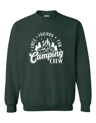 Camping Crew -Fire - Friends - Fun  - Crewneck Sweatshirt