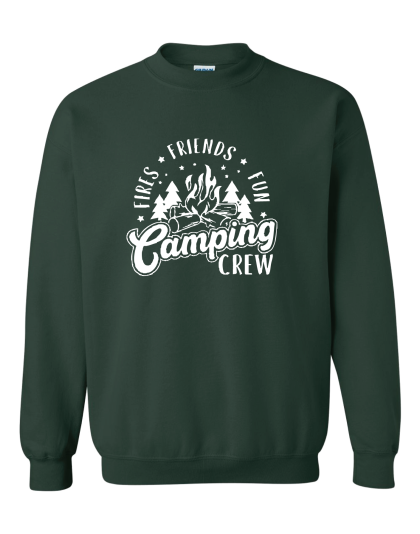 Camping Crew -Fire - Friends - Fun  - Crewneck Sweatshirt