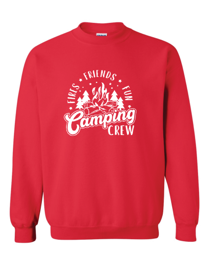 Camping Crew -Fire - Friends - Fun  - Crewneck Sweatshirt