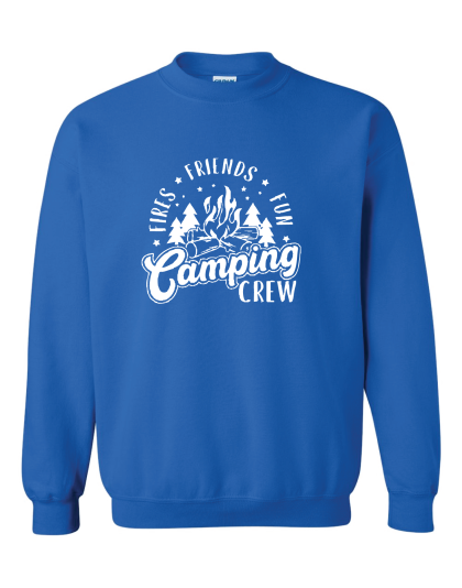 Camping Crew -Fire - Friends - Fun  - Crewneck Sweatshirt