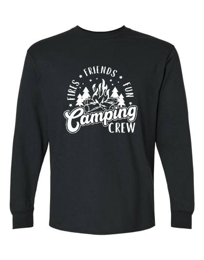 Camping Crew -Fire - Friends - Fun - Long Sleeve Tee