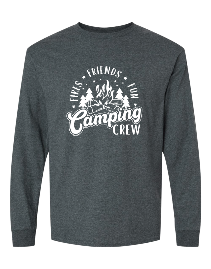 Camping Crew -Fire - Friends - Fun - Long Sleeve Tee