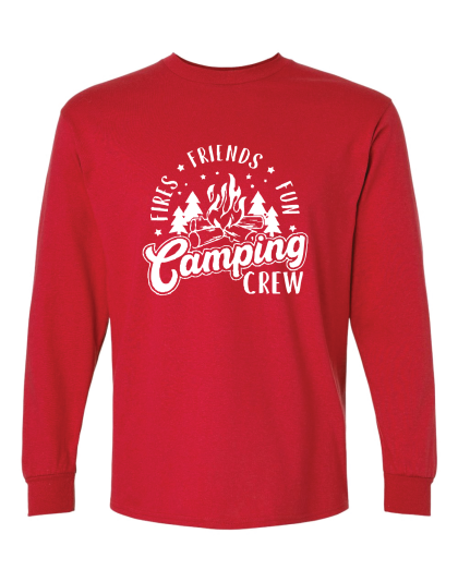 Camping Crew -Fire - Friends - Fun - Long Sleeve Tee