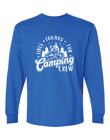 Camping Crew -Fire - Friends - Fun - Long Sleeve Tee