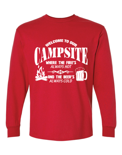 Fire Hot Beer Cold - Long Sleeve Tee