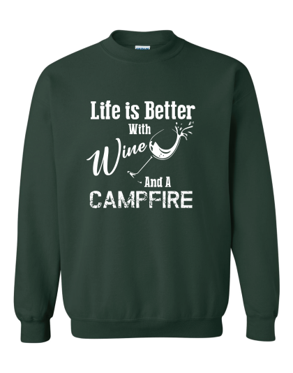 Life is Better with Wine- Crewneck Sweatshirt